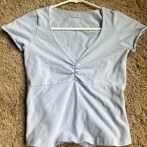 Brandy Melville (gina top) one size baby blue shirt